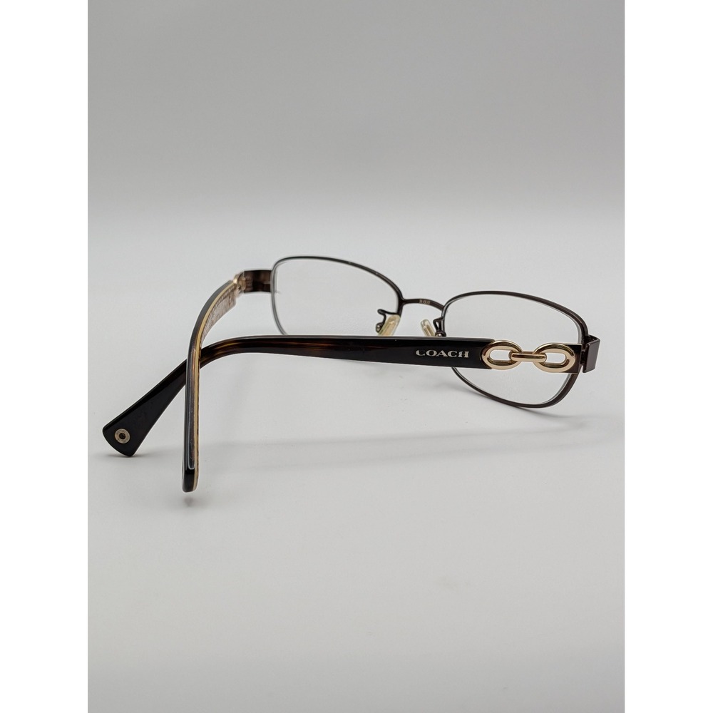 Coach HC5054 Faina 9187 Satin Brown Dark Tortoise Gold Eyeglass Frames 51-17 135